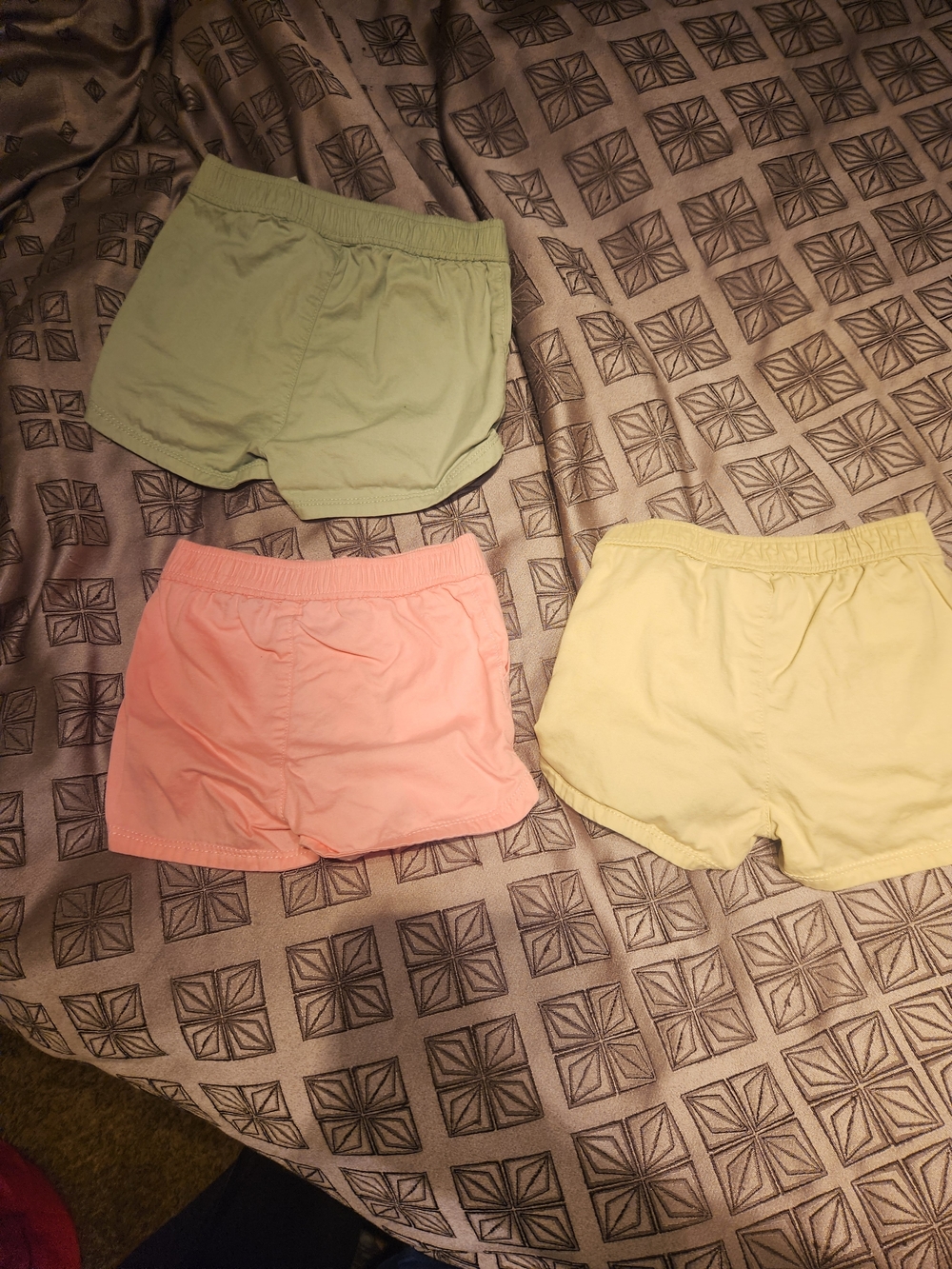 The Children's Place Girls' 3-Pack Shorts - Green, Pink, Yellow